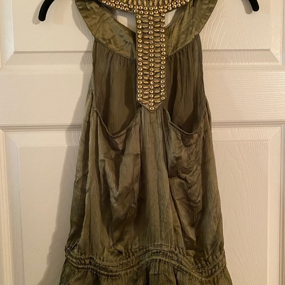 Bebe Green Beaded Blouse - Picture 3 of 3